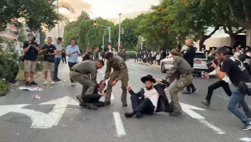 8 נעצרו בהפגנה הגדולה של הפלג הירושלמי בתל אביב