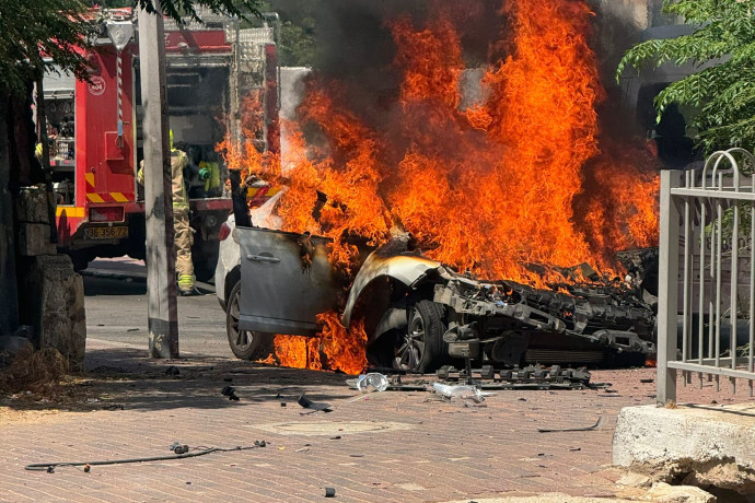 רכב התפוצץ באשקלון, 2 בני אדם נפצעו באורח קל