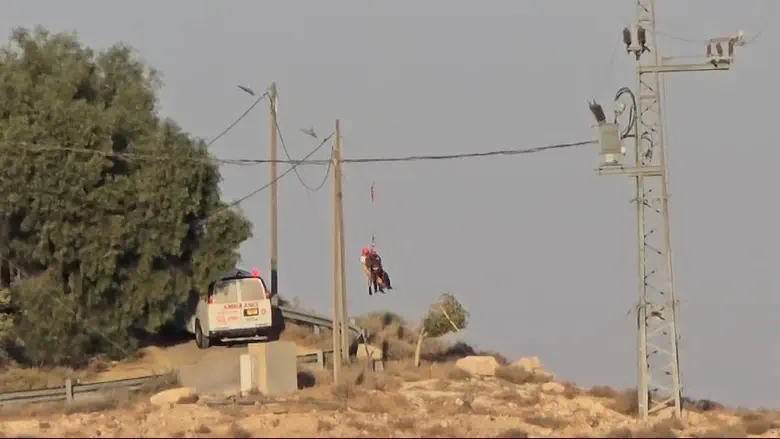 צפו: חילוץ מוסק בנחל פרת בבנימין