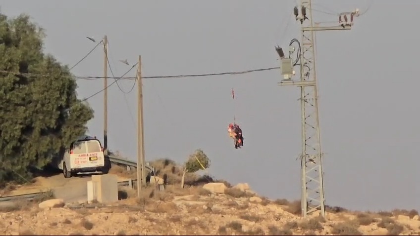 תלמיד ישיבה נפצע בראשו בטיול בראשו וחולץ עם מסוק | תיעוד