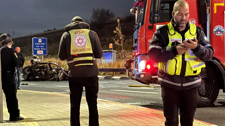 תיעוד ממצלמת הרכב: שני הרוגים בחיסול בכניסה לרמלה