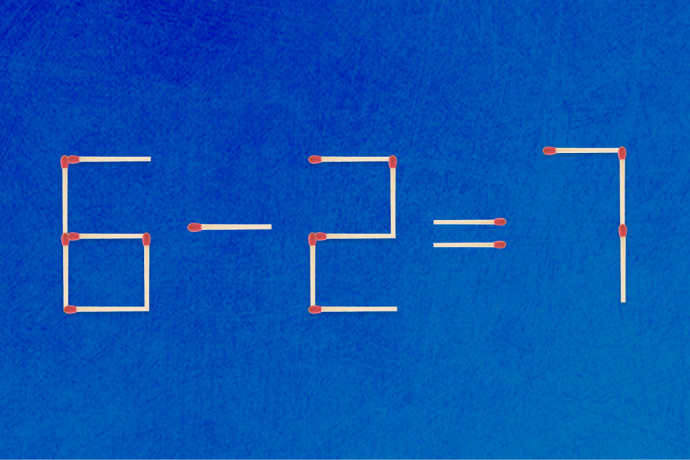 חידה: האם תצליחו לפתור את התרגיל באמצעות הזזת גפרור אחד?