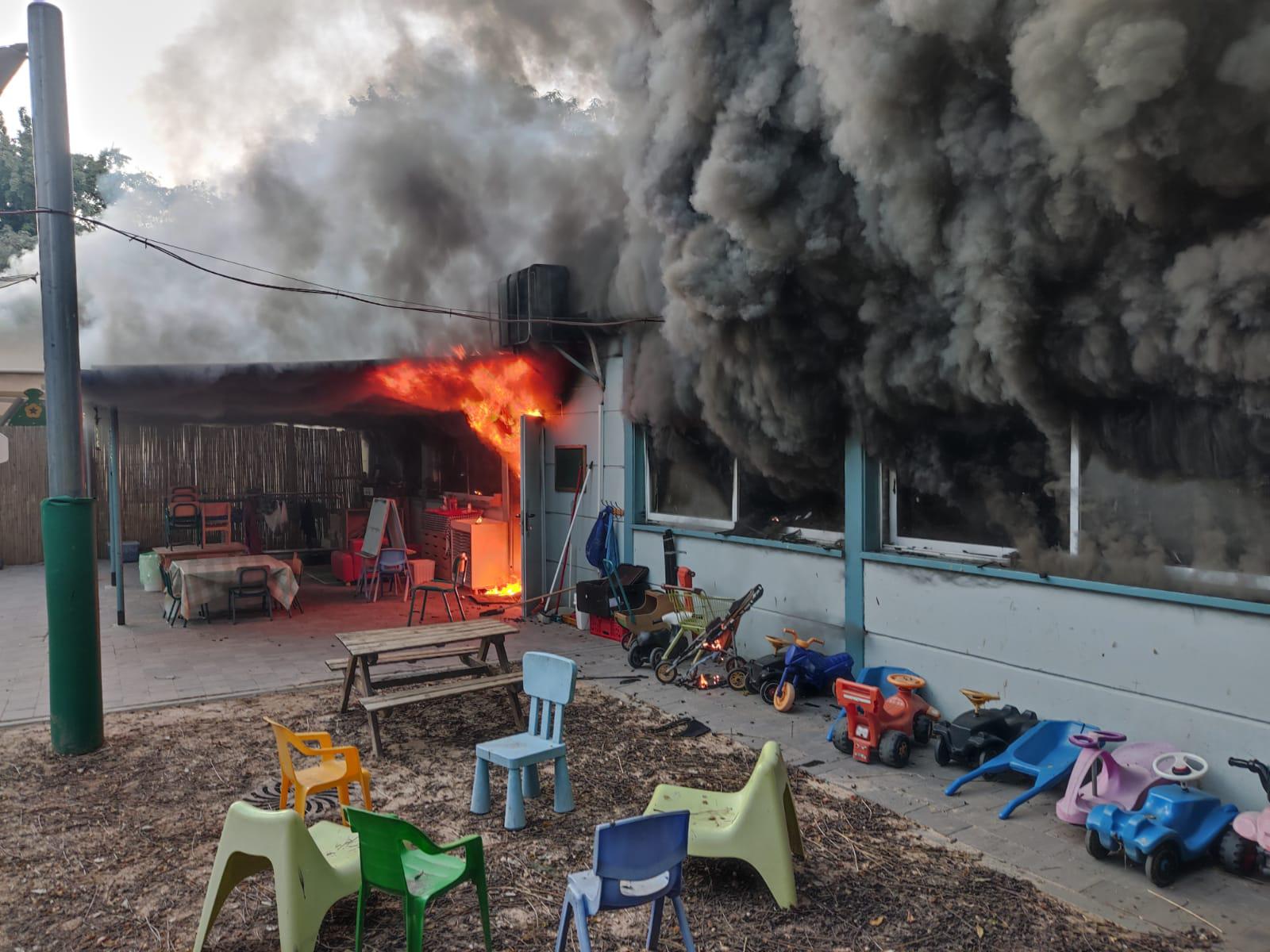 נס בהוד השרון: הגן עלה באש דקות לפני שהילדים הגיעו