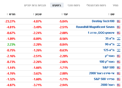 נבואת תשואות בפברואר 25